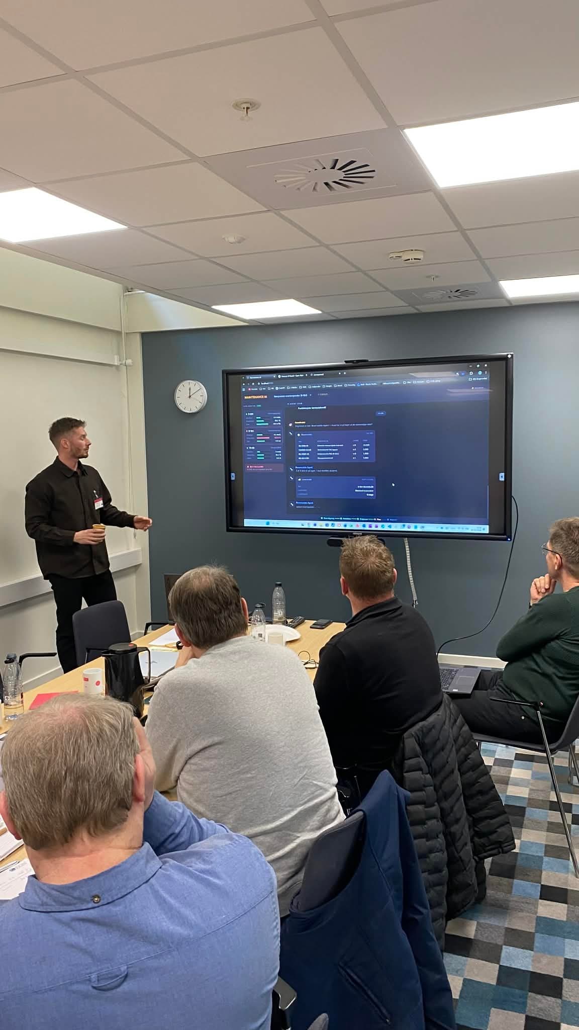 AI-workshop hos kunde - oplæg foran teamet